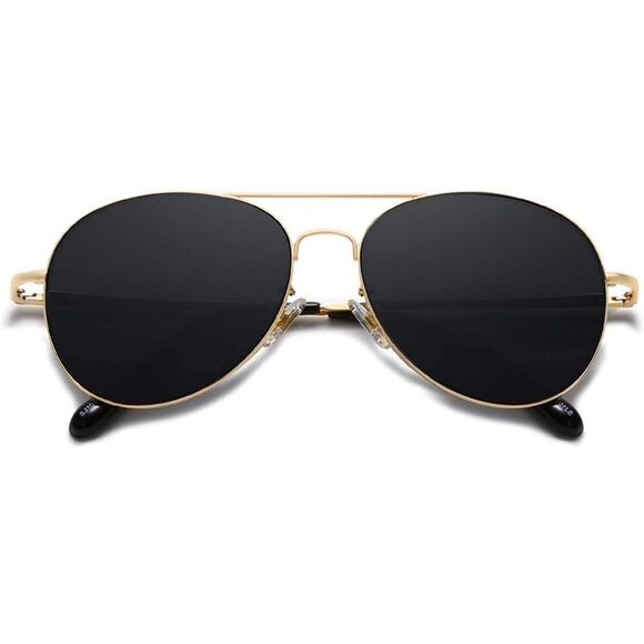 NIB SOJOS Classic Aviator Polarized Retro Style Sunglasses, Gold/Green - Picture 1 of 11